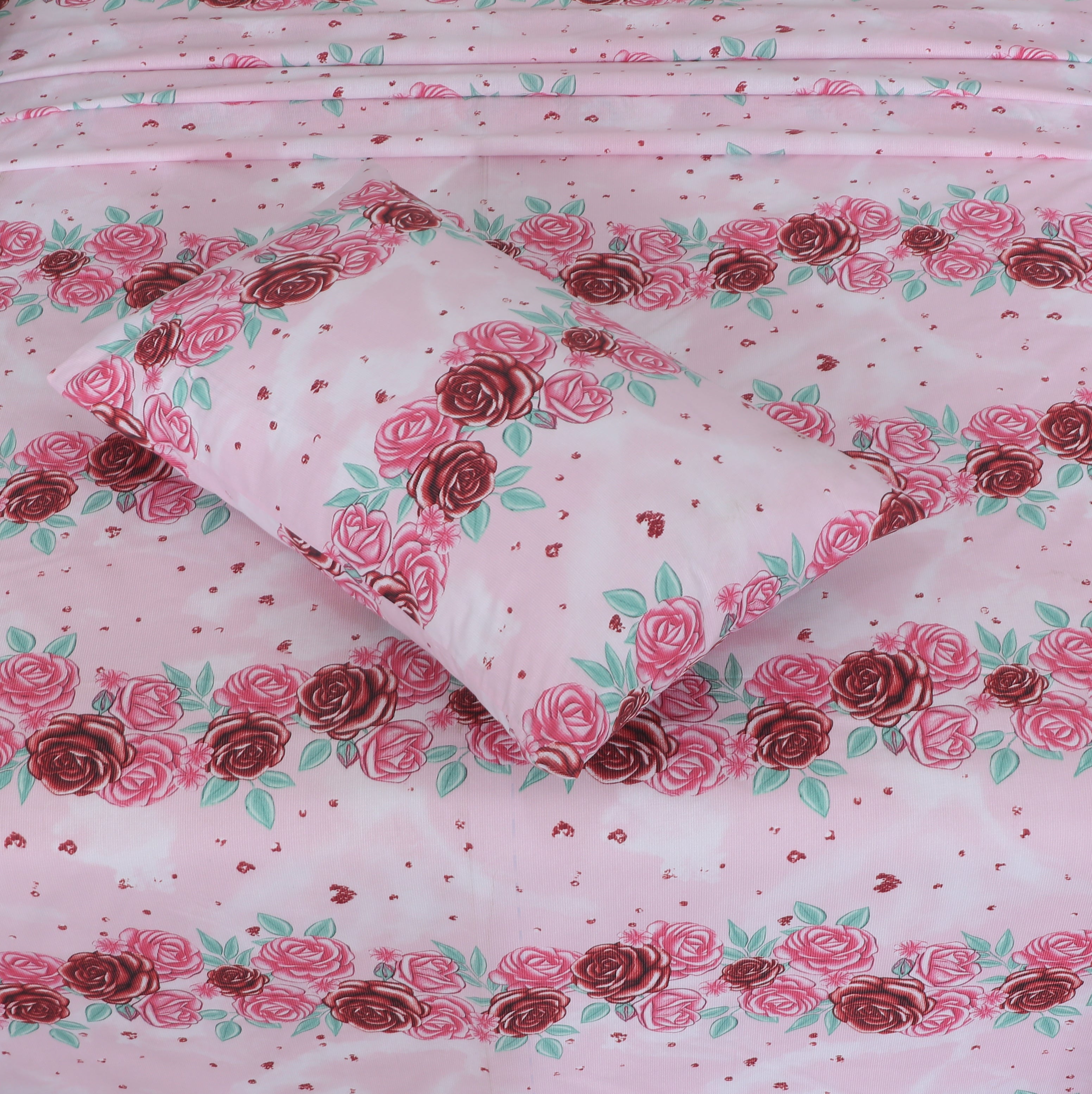 Romantic Rose Garden – cotton Bedsheet Set-BS06