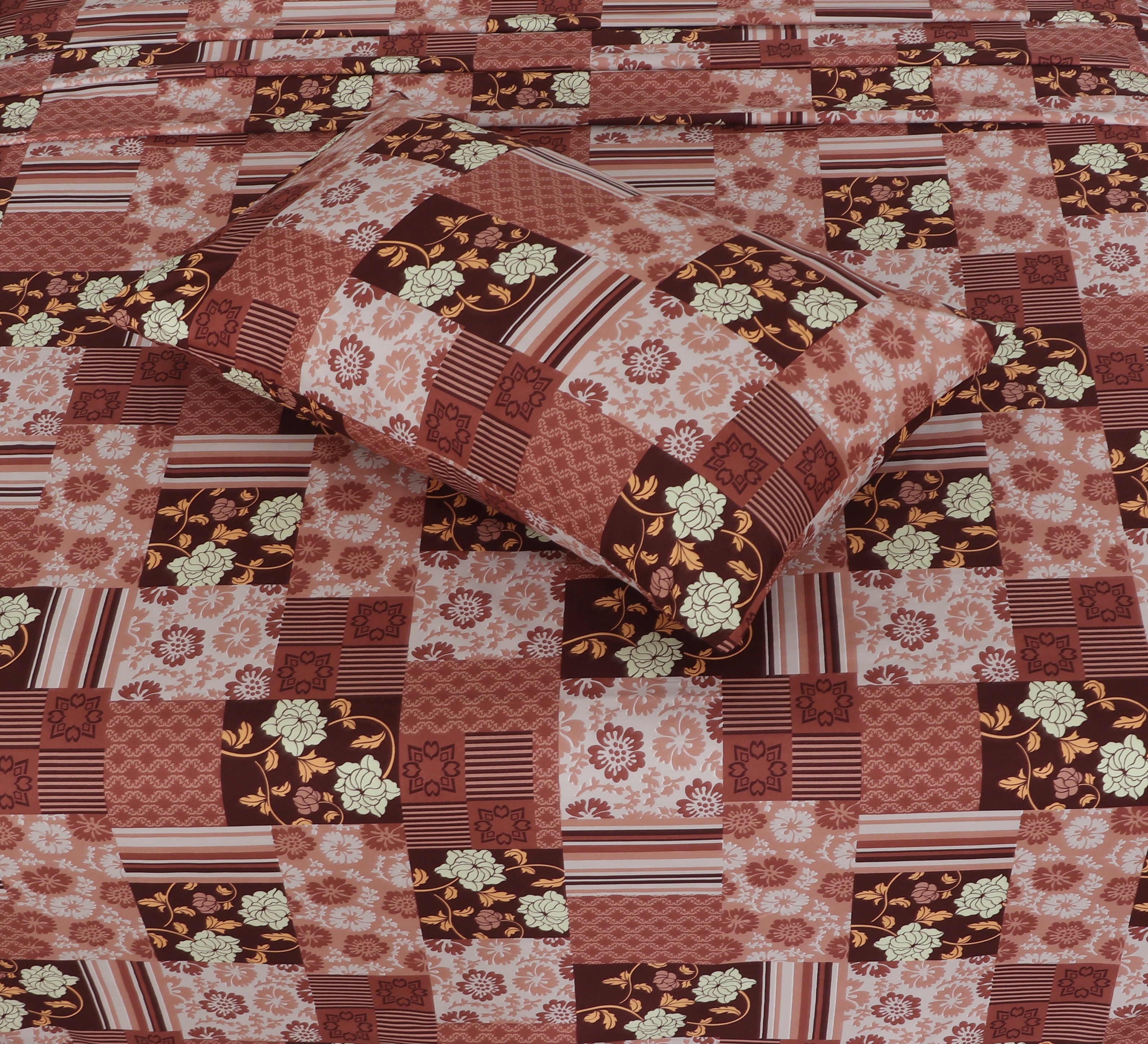 Classic Brown Floral fittedsheet set – BS24