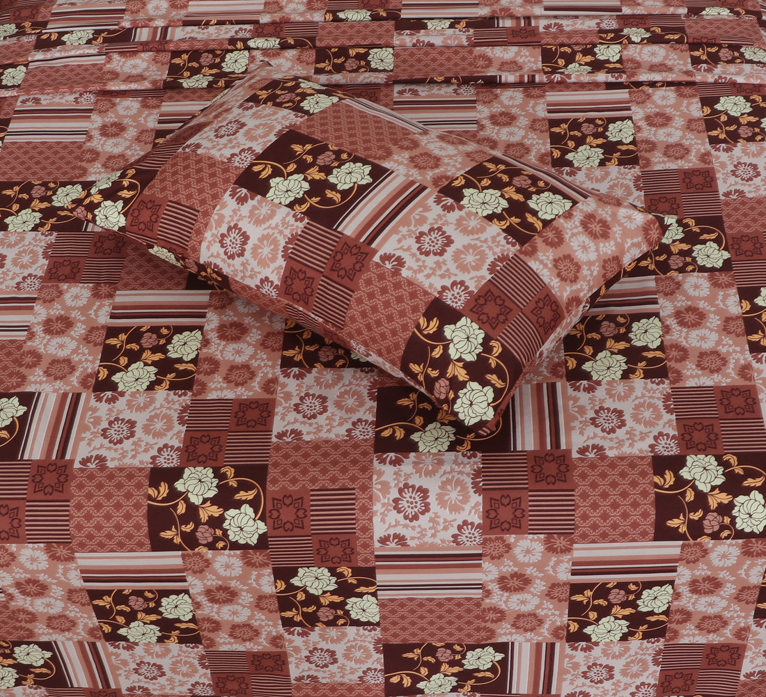 Classic Brown Floral fittedsheet set – BS24