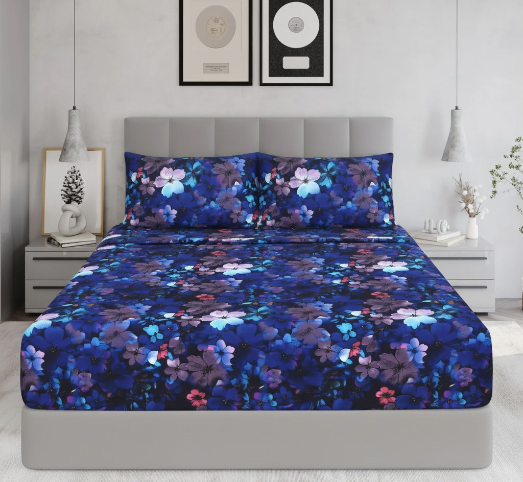 Blue Petals fittedsheet set – BS17