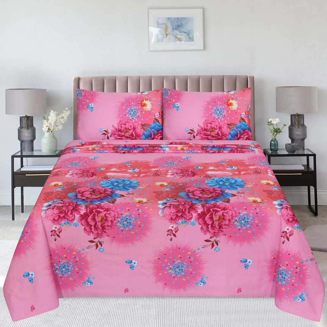 Majestic Pink bedsheet set – BS19