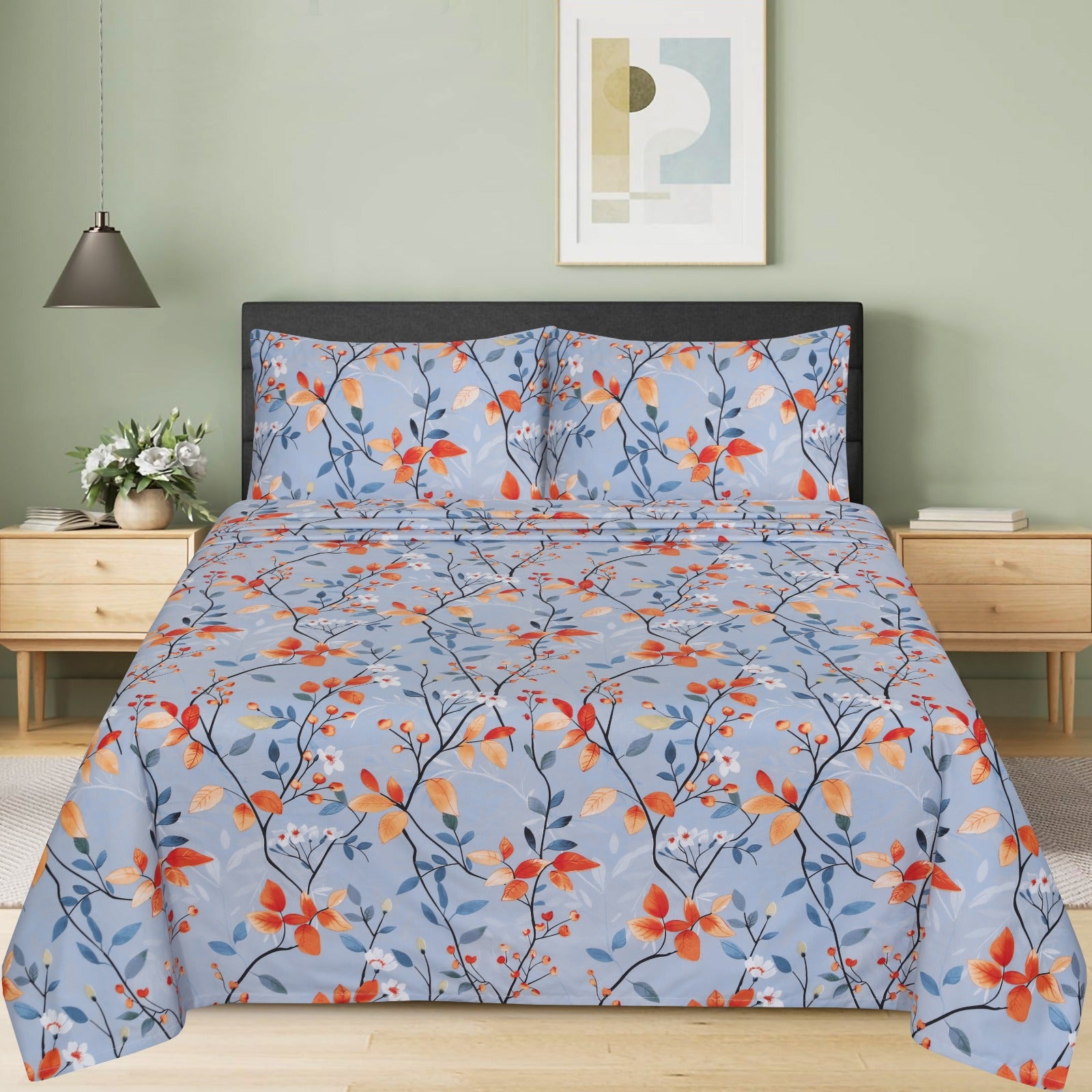 Serene Blooms bedsheet set – BS20