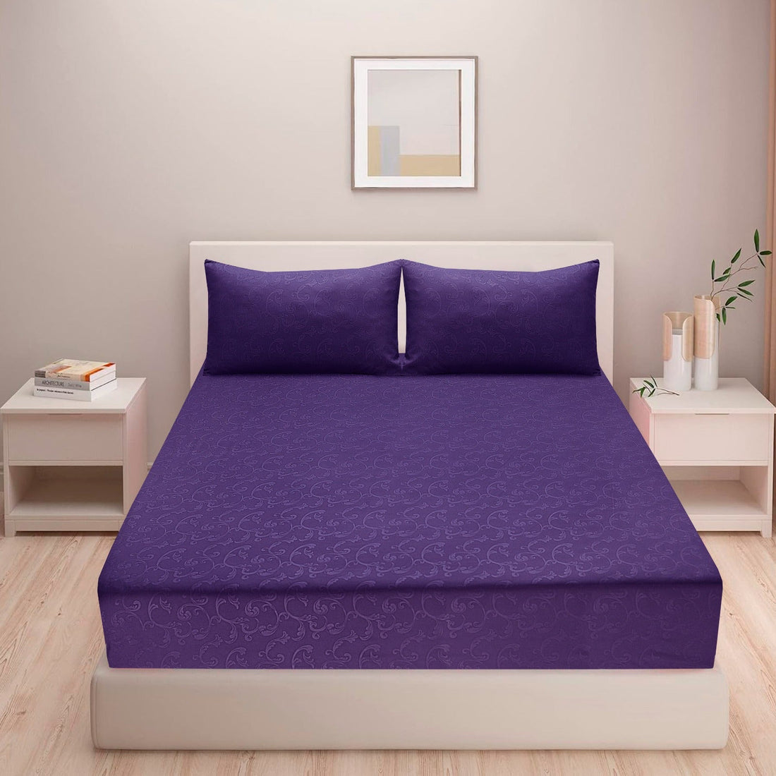 Grape Royal - Fitted Sheet Set - King Cotton Punch