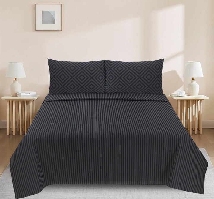 Black Striped- 3Pcs Cotton