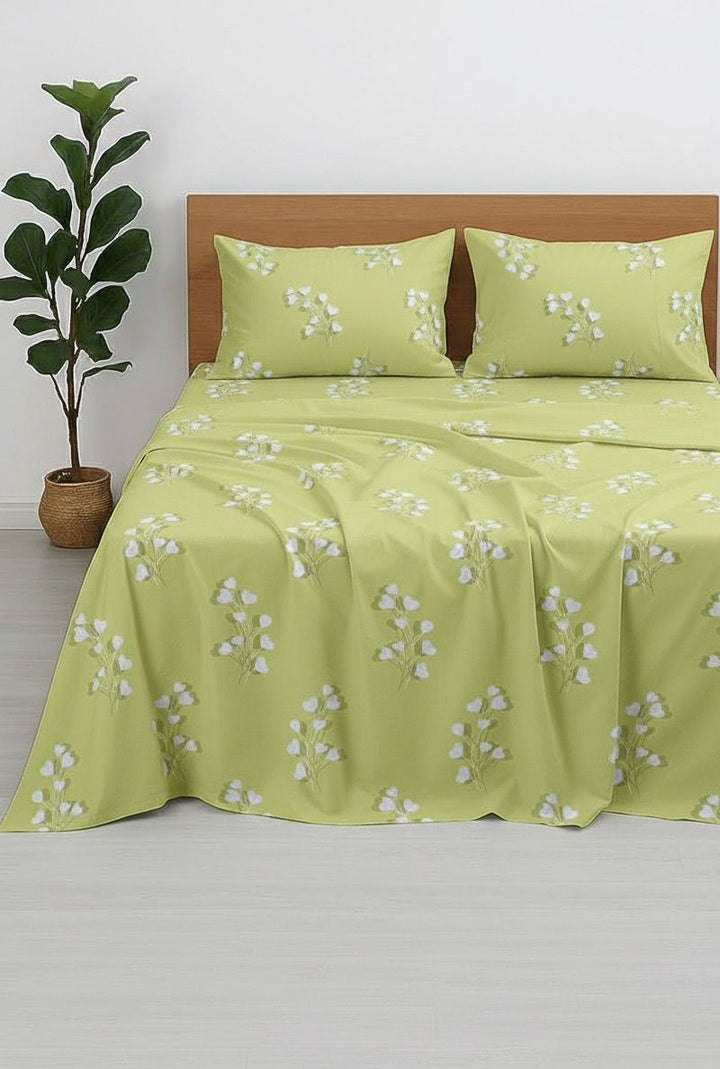 Lime Hearts  - Cotton