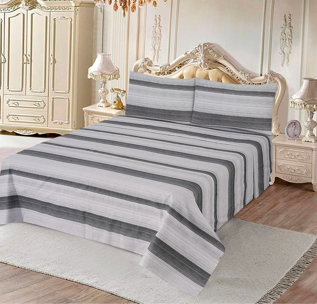 Stripped Twoways 3Pcs Printed Cotton Punch