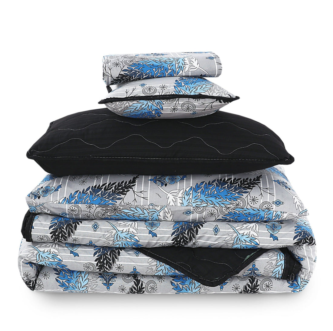 Black Floral - 7 Pcs