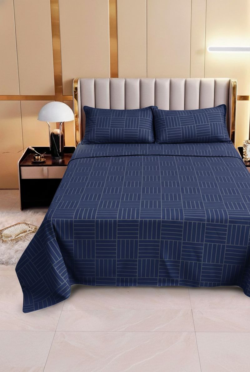 Midnight Grid - Cotton