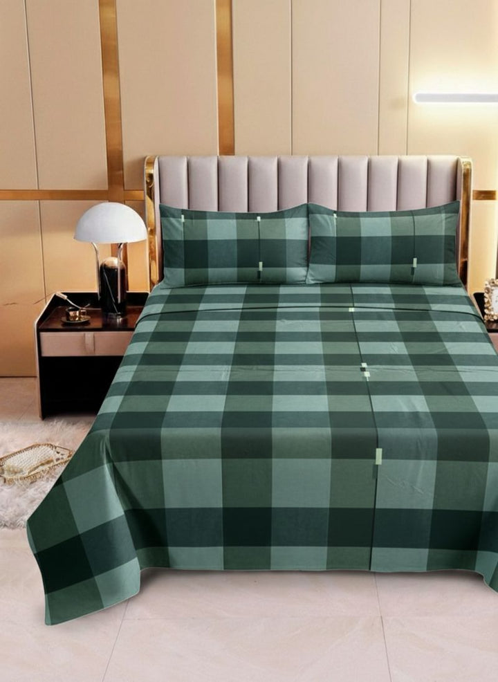 Green Checkered- Cotton